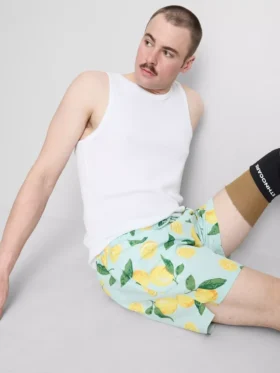 Lemon print swim shorts