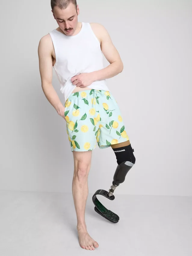 Lemon print swim shorts