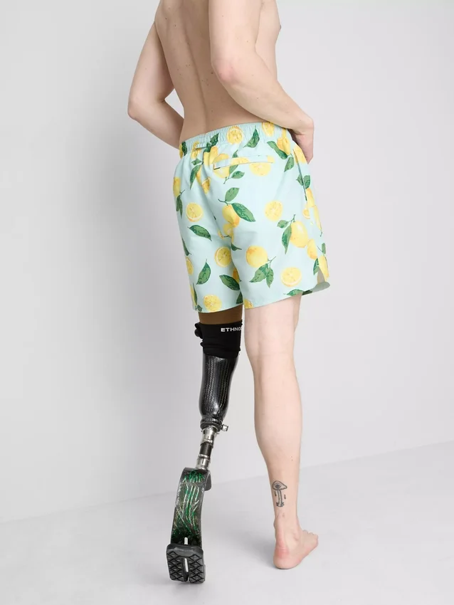 Lemon print swim shorts