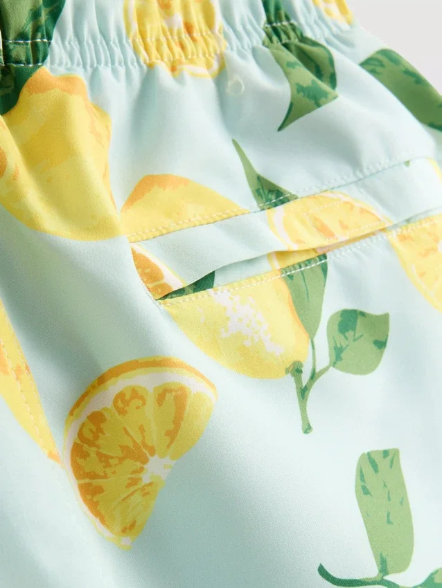 Lemon print swim shorts
