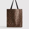 Leopard canvas tote bag