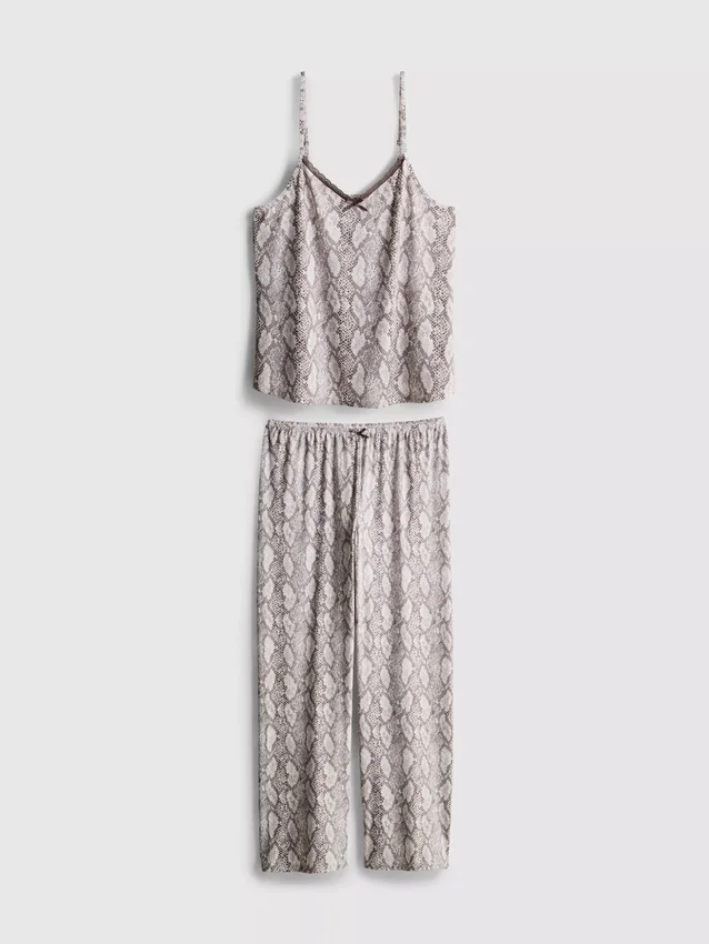 Leopard lace cami pajamas