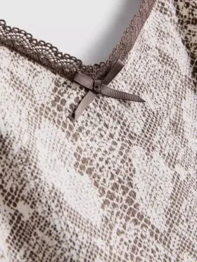 Leopard lace cami pajamas