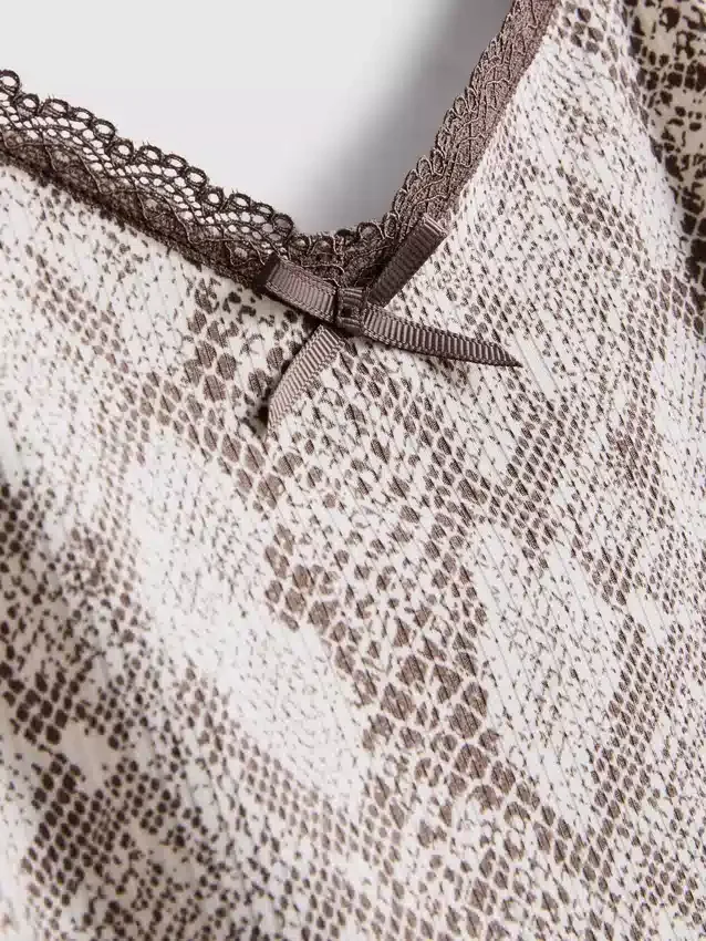 Leopard lace cami pajamas