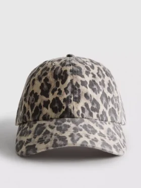 Leopard print baseball cap