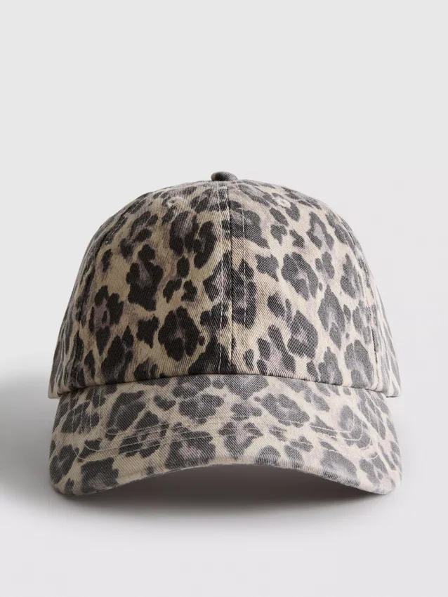 Leopard print baseball cap