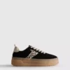 Leopard print chunky gum sole sneakers