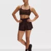 Leopard racerback active crop top