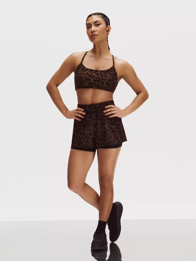 Leopard racerback active crop top