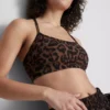 Leopard racerback active crop top