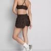 Leopard racerback active crop top