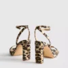 Leopard textured platform heels