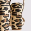 Leopard textured platform heels