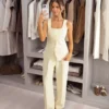 Lila scoop neck waistcoat