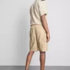 Linen-blend cargo shorts