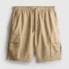 Linen-blend cargo shorts
