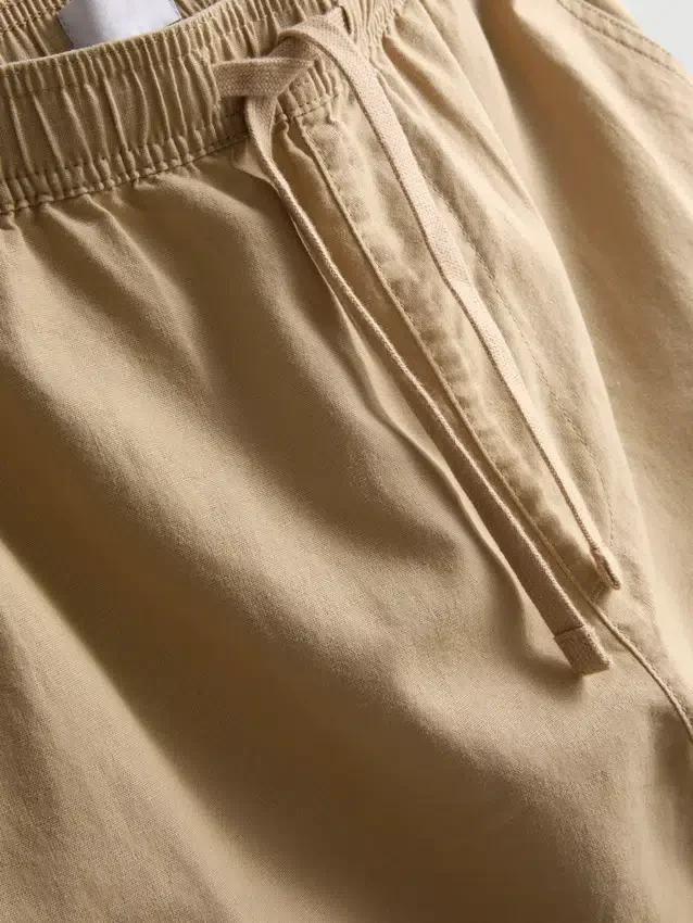 Linen-blend cargo shorts