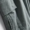 Linen-blend cargo shorts