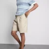 Linen blend drawstring shorts