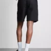 Linen blend drawstring shorts