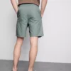 Linen blend drawstring shorts