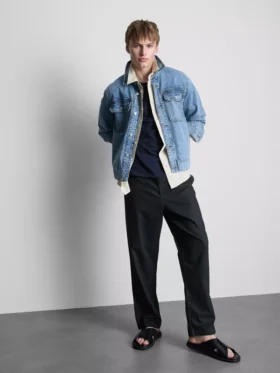 Linen blend pants