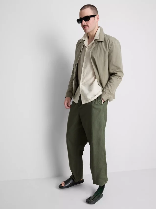 Linen blend pants