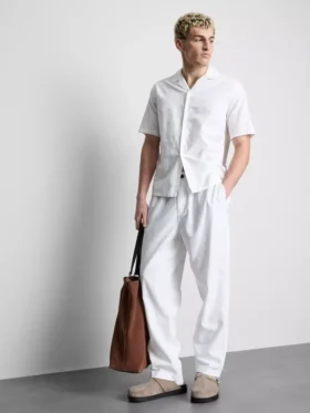 Linen blend pants