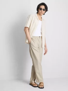 Linen blend pants