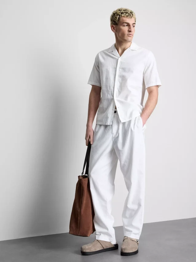 Linen blend pants