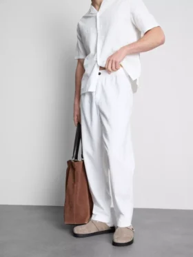 Linen blend pants