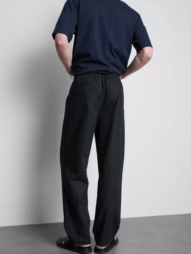 Linen blend pants