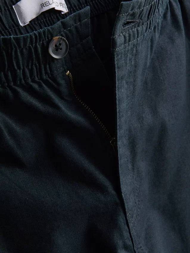 Linen blend pants