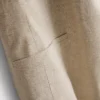 Linen-blend short-sleeve blazer