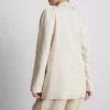 Linen-blend single-breasted blazer