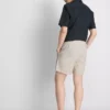Linen blend striped shorts
