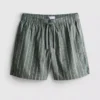 Linen blend striped shorts