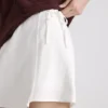 Linen blend tie side mini skort