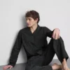 Long plaid poplin pajamas