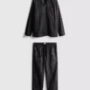 Long plaid poplin pajamas