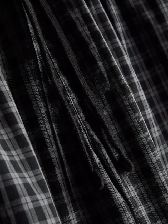 Long plaid poplin pajamas