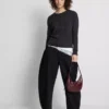 Long sleeve crew neck cardigan