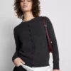 Long sleeve crew neck cardigan