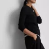 Long sleeve crew neck cardigan