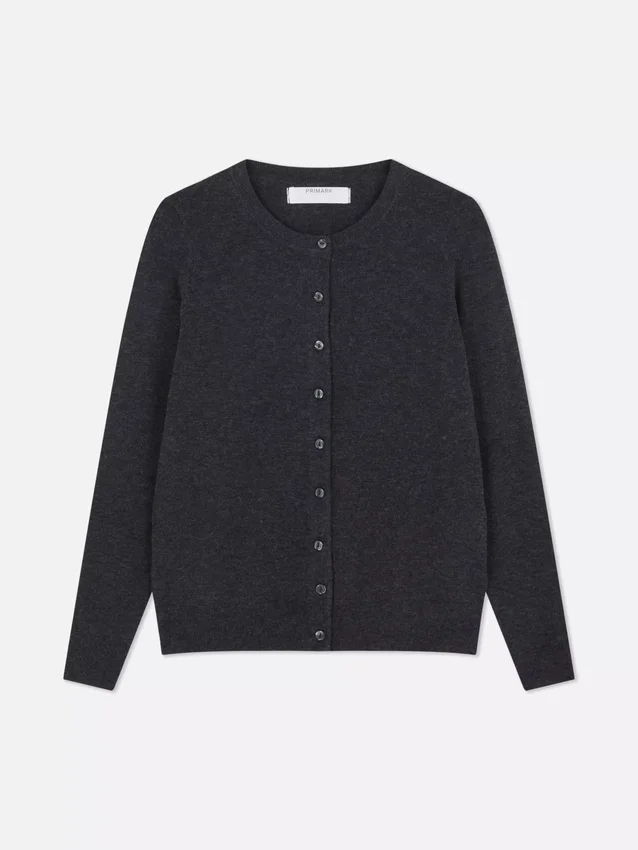 Long sleeve crew neck cardigan