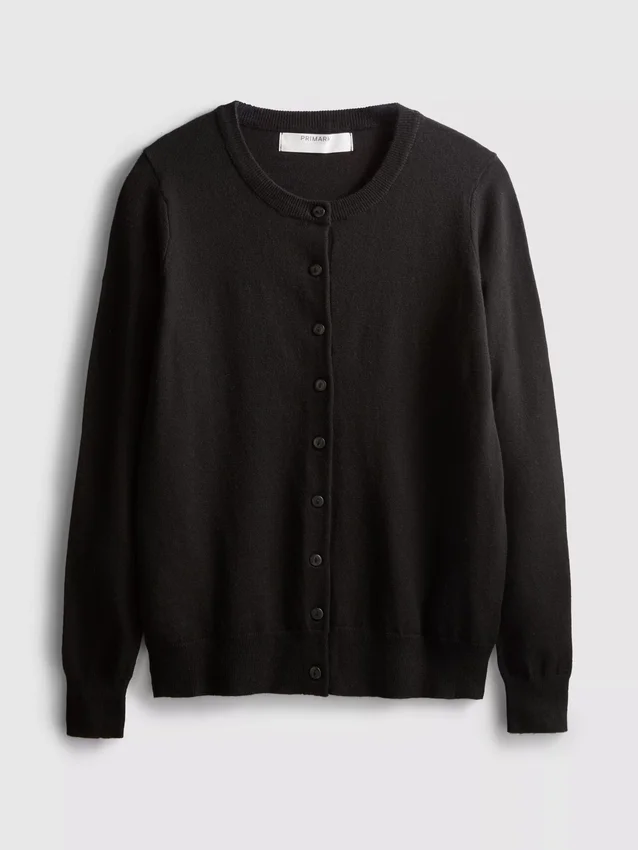 Long sleeve crew neck cardigan