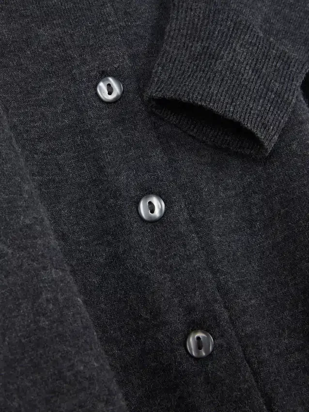 Long sleeve crew neck cardigan