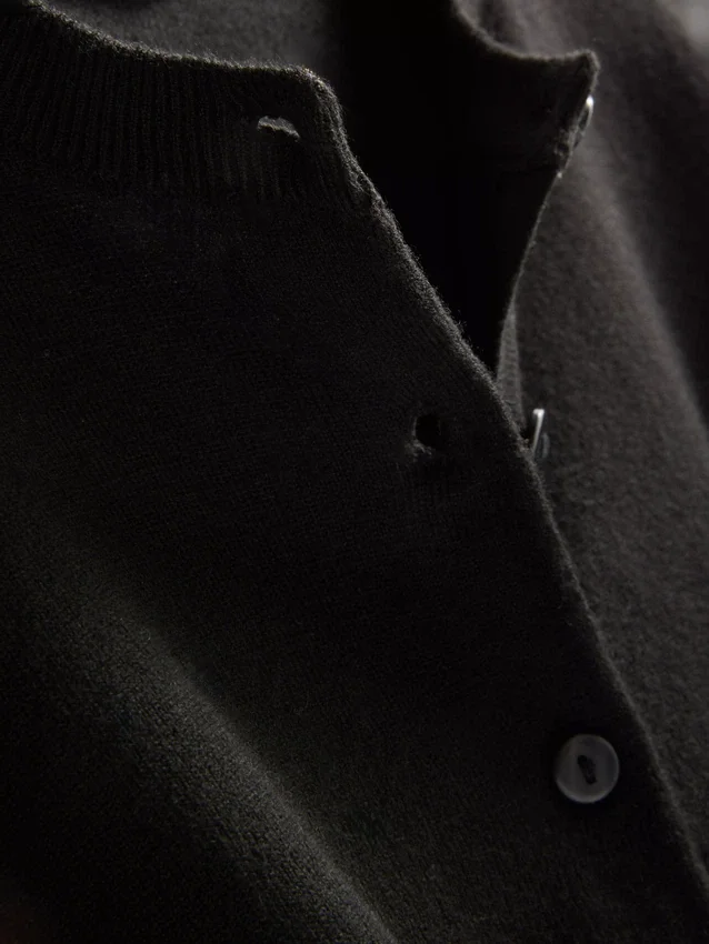 Long sleeve crew neck cardigan