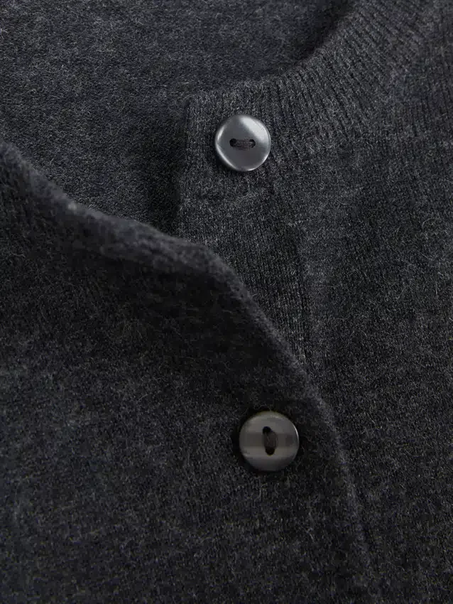 Long sleeve crew neck cardigan