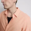 Long sleeve linen blend shirt